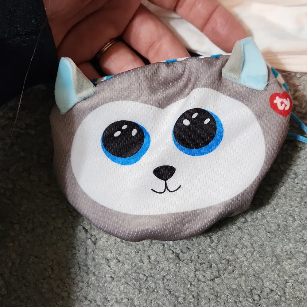 Young childs face masks 7 owl husky ty white